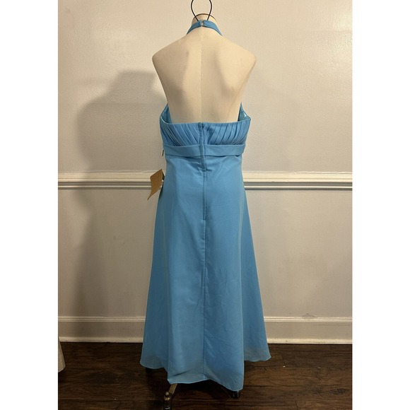 Light In The Box AQUA BLUE SHIMMER CHIFFON BEADED BLING PROM FORMAL GOWN DRESS - Picture 2 of 11